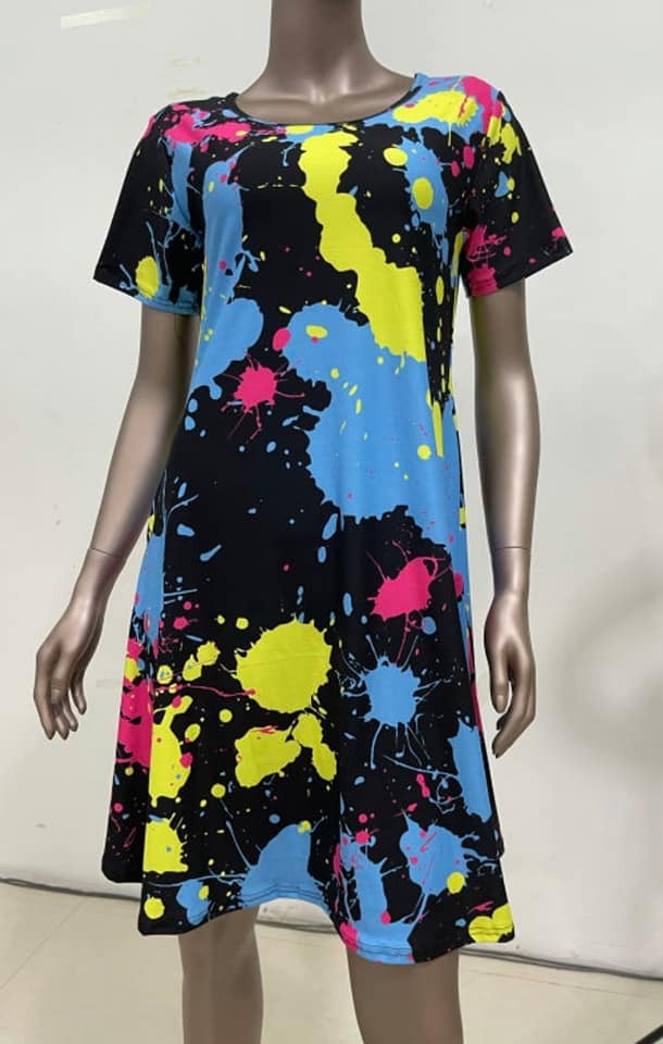 PAINT SPLATTER POCKET DRESS - Like A Duchess