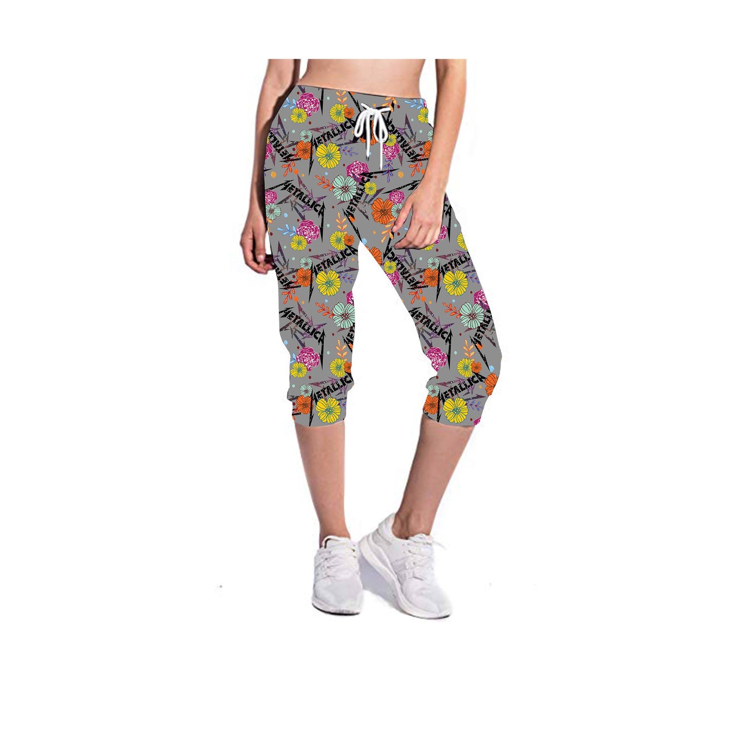 BAND RUN 2- UNFORGIVEN FLORAL LEGGINGS/CAPRI/JOGGERS - Like A Duchess