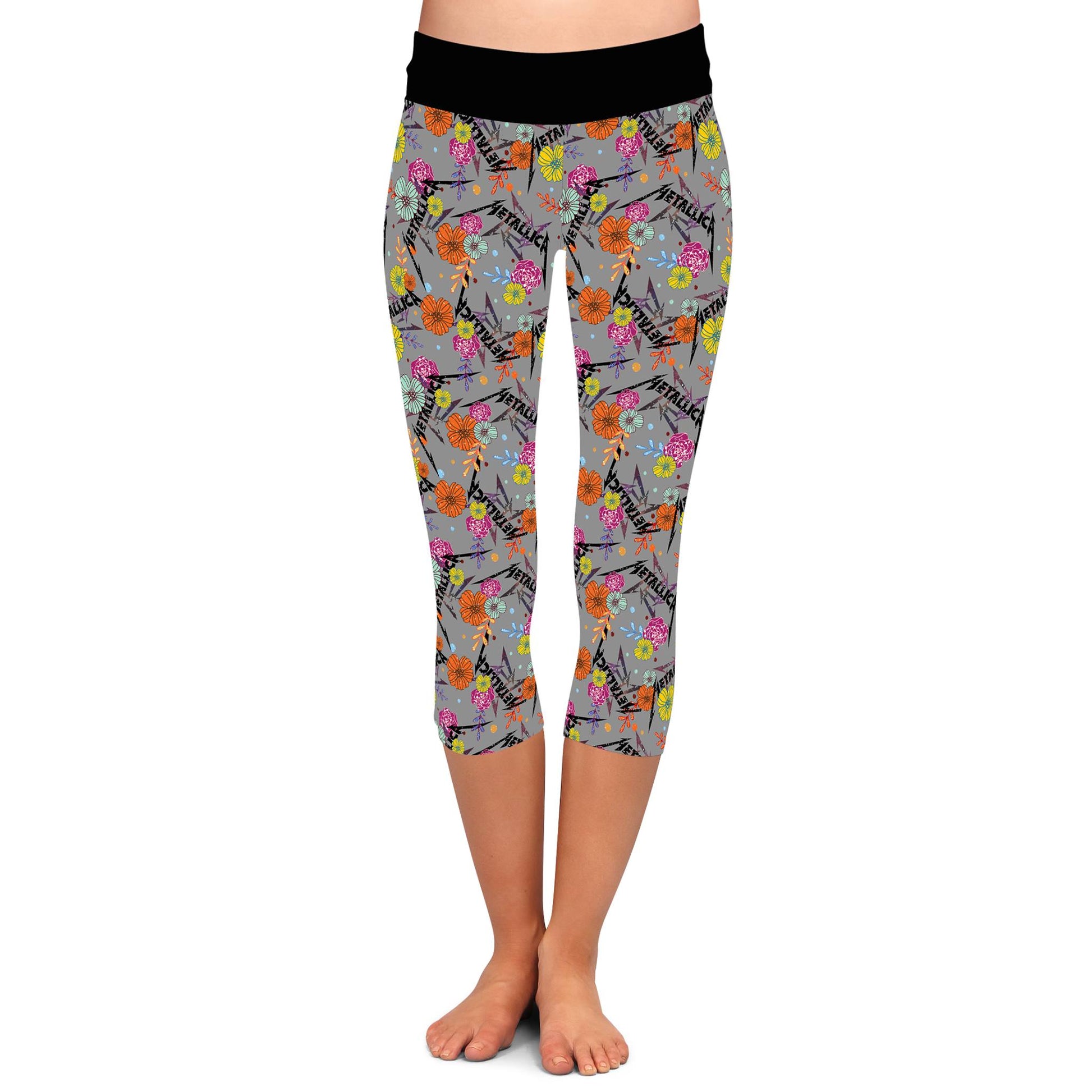 BAND RUN 2- UNFORGIVEN FLORAL LEGGINGS/CAPRI/JOGGERS - Like A Duchess