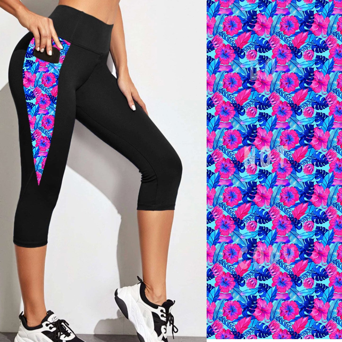 PATTERN POCKET CAPRI-NEON FLORAL - Like A Duchess