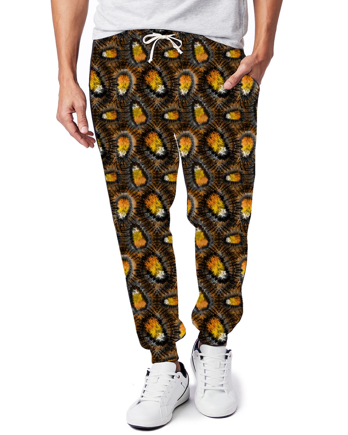 HIPPIE HALLOWEEN-TIE DYE CANDY CORN JOGGERS - Like A Duchess