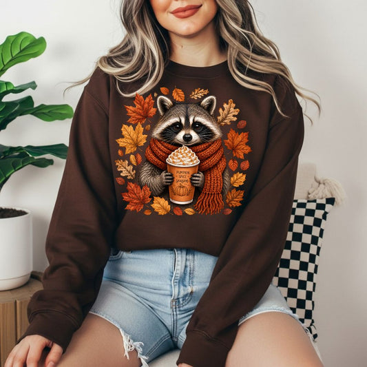 Fall Raccoon Sweatshirt - Like A Duchess