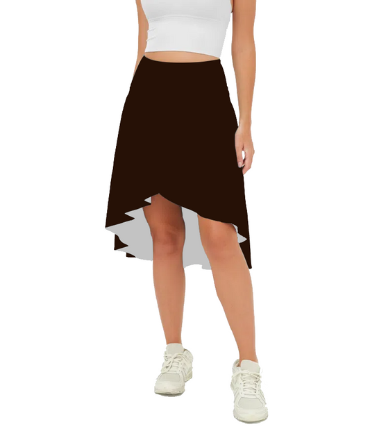 HIGH LOW SKORT - BROWN - Like A Duchess