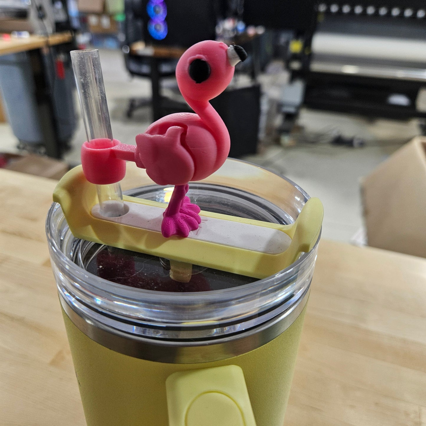 PINK FLAMINGO-3D PRINTED STRAW BUDDY - Like A Duchess