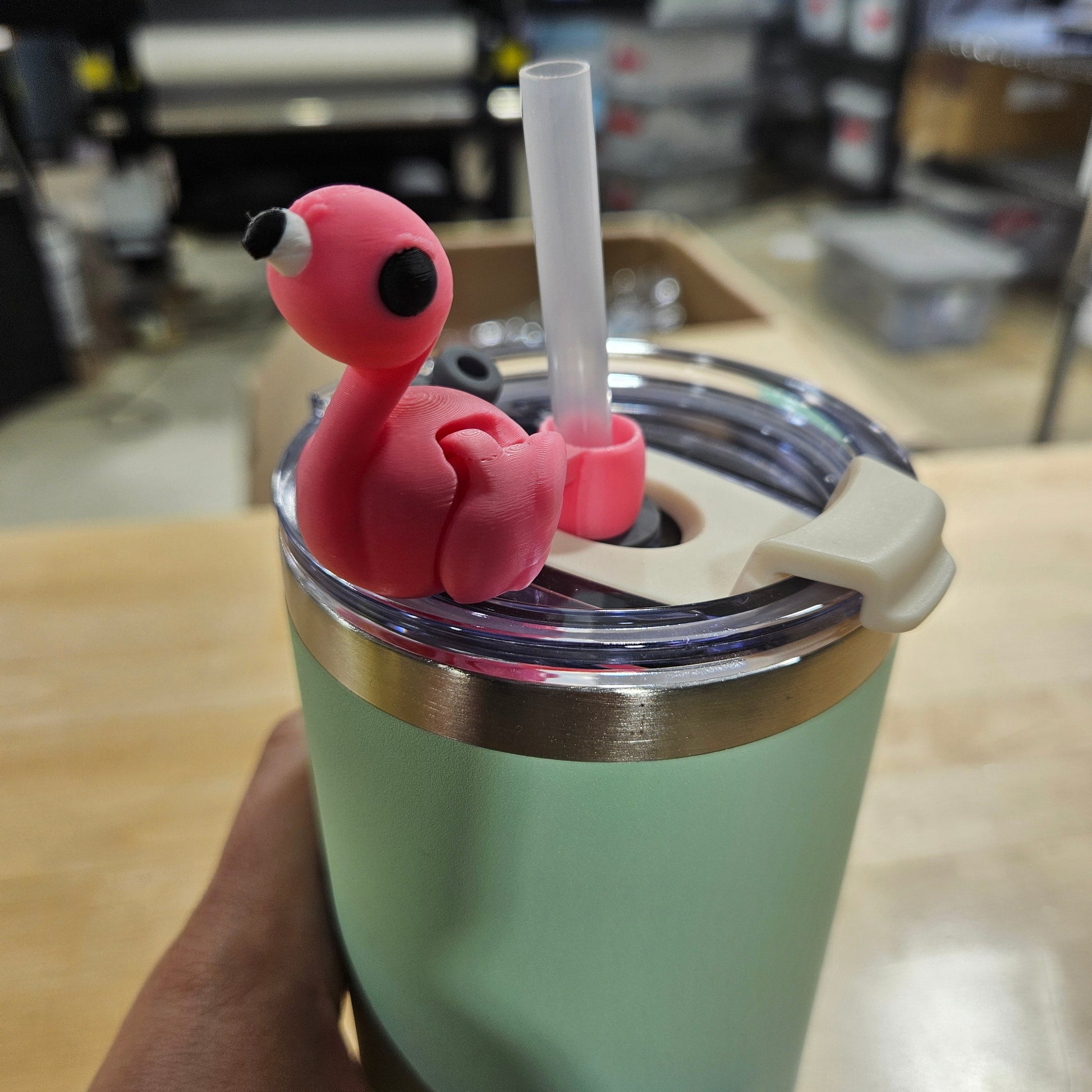 PINK FLAMINGO-3D PRINTED STRAW BUDDY - Like A Duchess