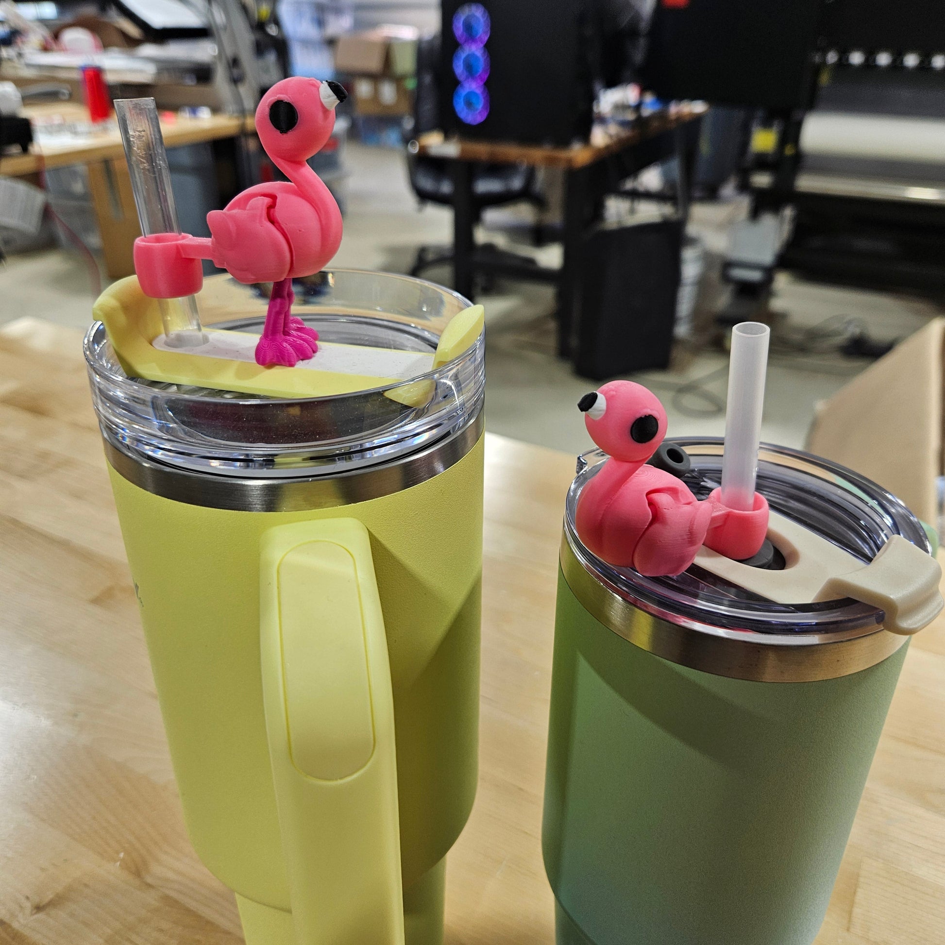 PINK FLAMINGO-3D PRINTED STRAW BUDDY - Like A Duchess