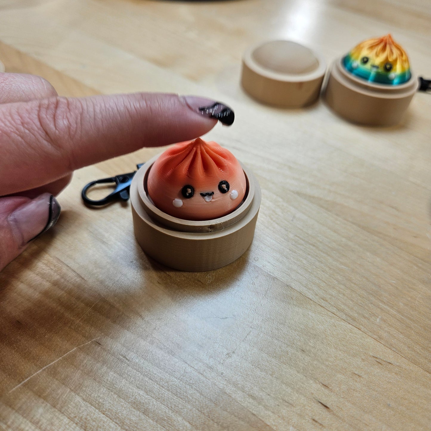 5 PACK MYSTERY FIDGET CLICKER DUMPLING KEYCHAINS- 3D PRINTED - Like A Duchess