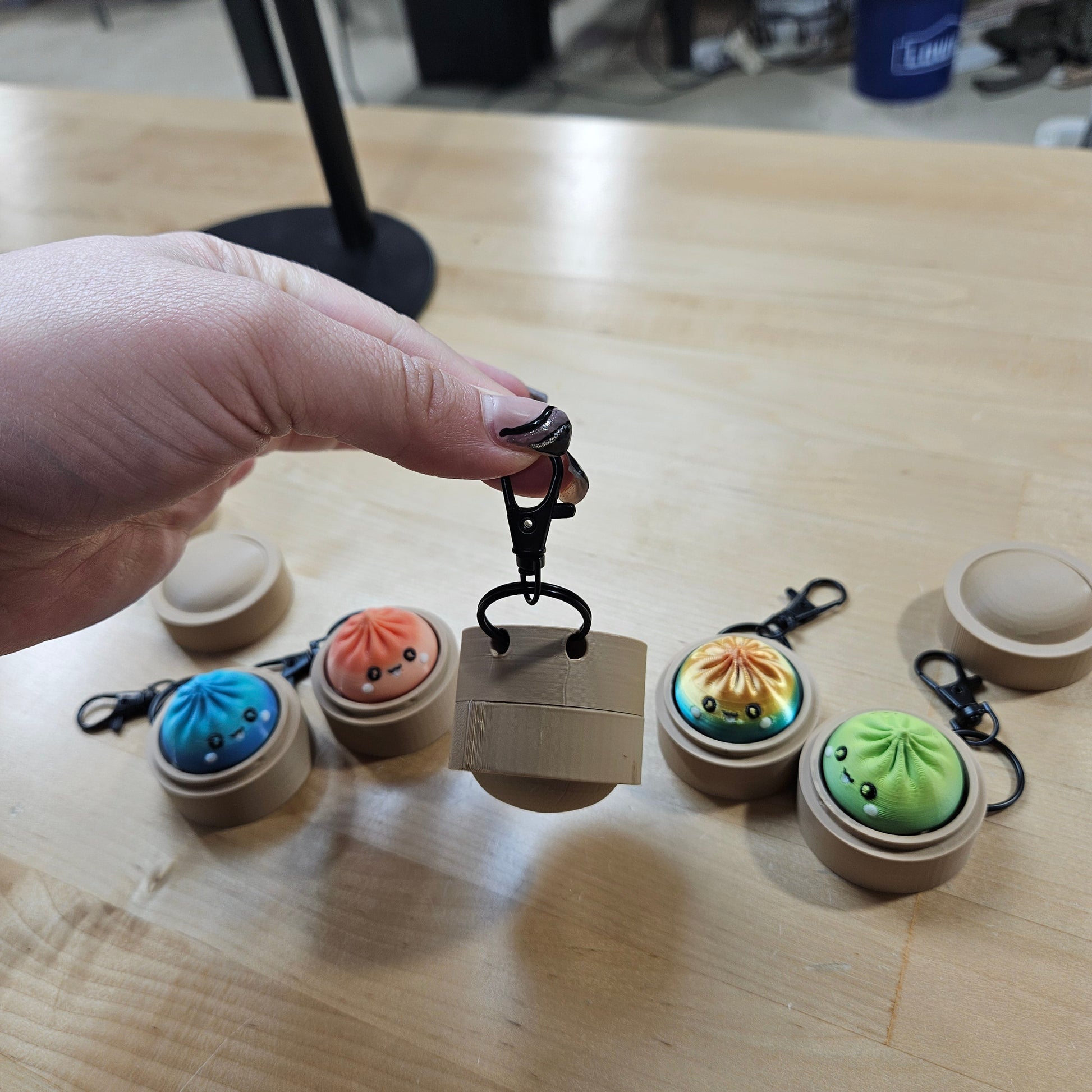 5 PACK MYSTERY FIDGET CLICKER DUMPLING KEYCHAINS- 3D PRINTED - Like A Duchess