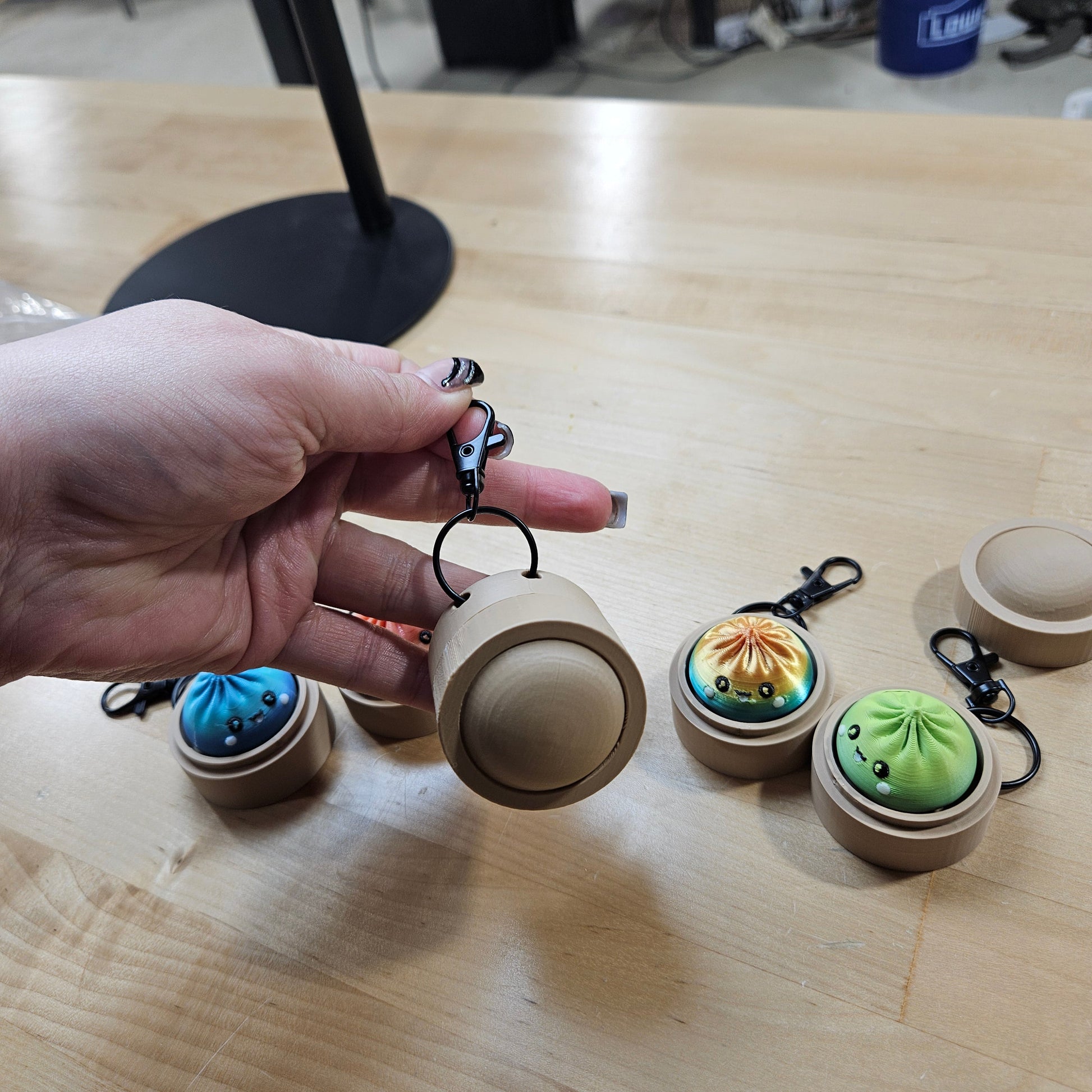 5 PACK MYSTERY FIDGET CLICKER DUMPLING KEYCHAINS- 3D PRINTED - Like A Duchess