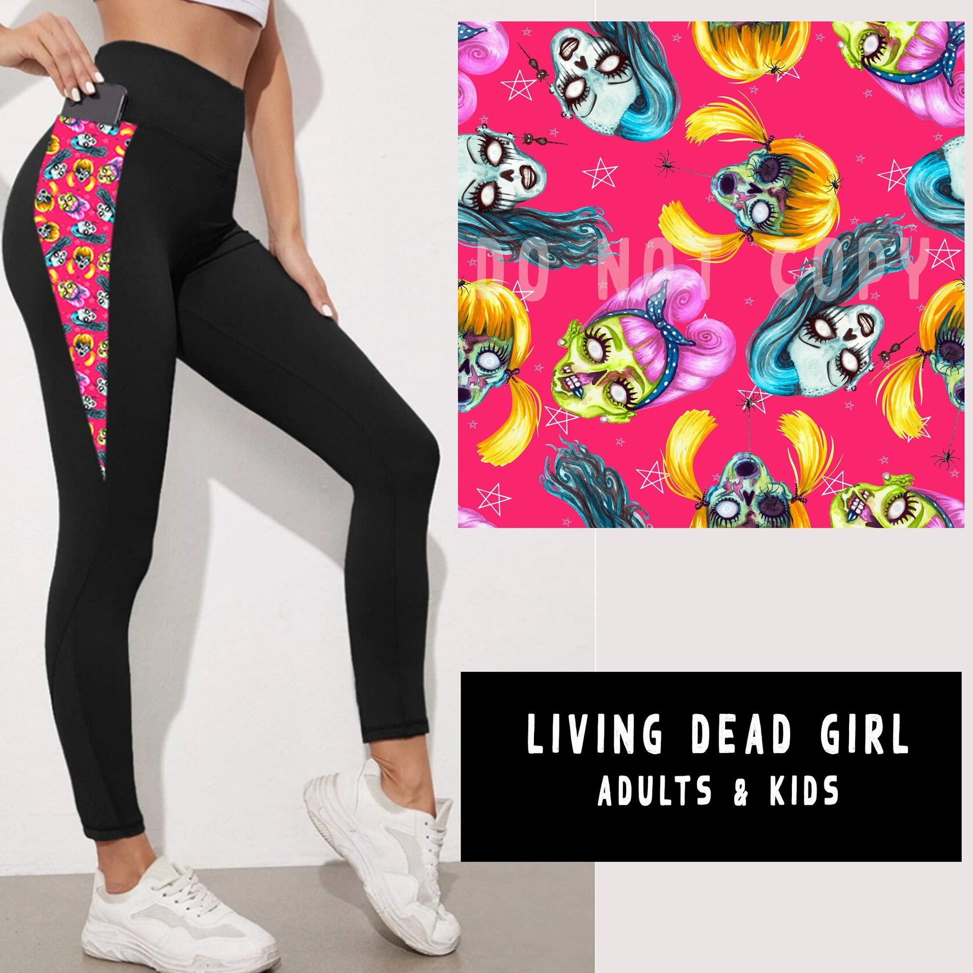 OUTFIT RUN 5-LIVING DEAD GIRL PANEL POCKET LEGGINGS/CAPRI/JOGGERS - Like A Duchess