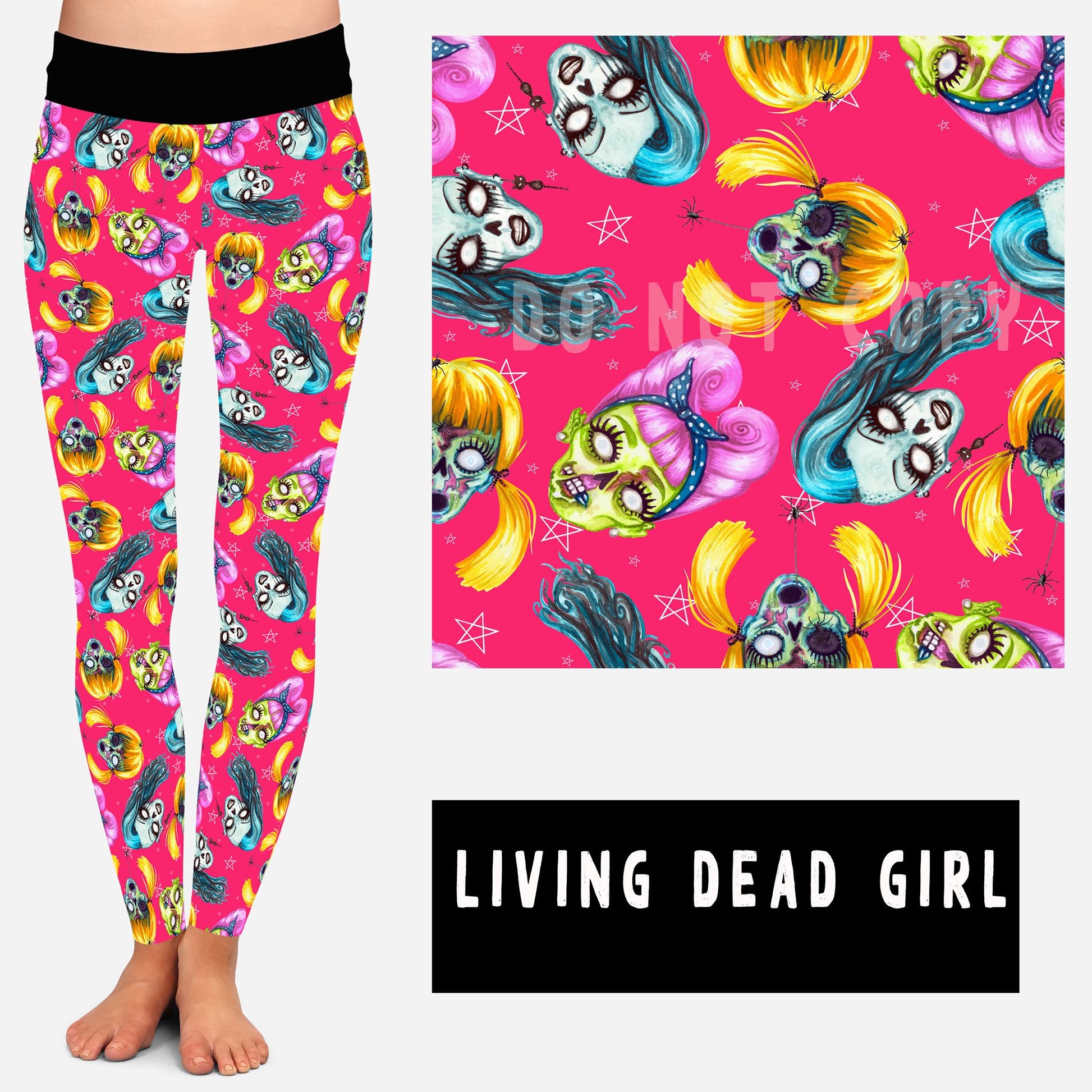 OUTFIT RUN 5-LIVING DEAD GIRL PANEL POCKET LEGGINGS/CAPRI/JOGGERS - Like A Duchess