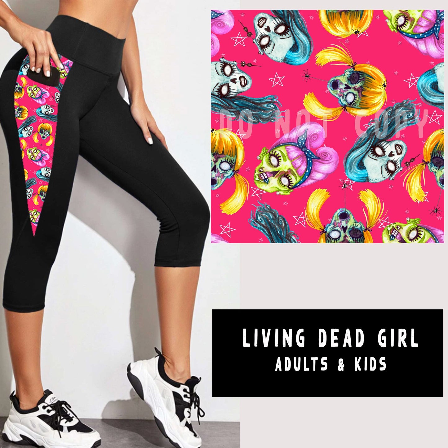 OUTFIT RUN 5-LIVING DEAD GIRL PANEL POCKET LEGGINGS/CAPRI/JOGGERS - Like A Duchess