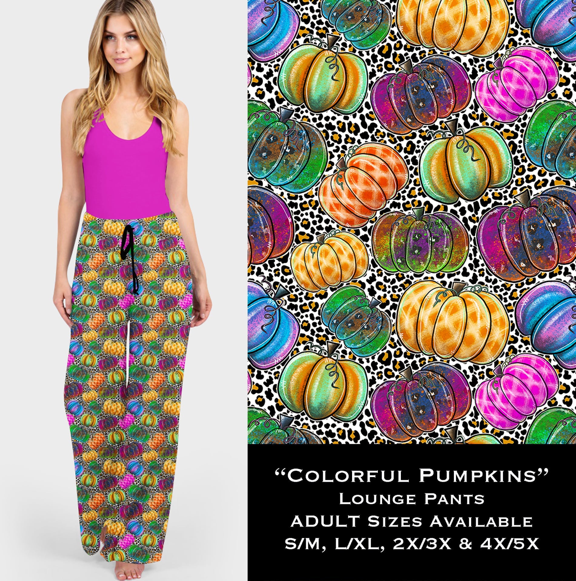 Colorful Pumpkins - Lounge Pants - Like A Duchess
