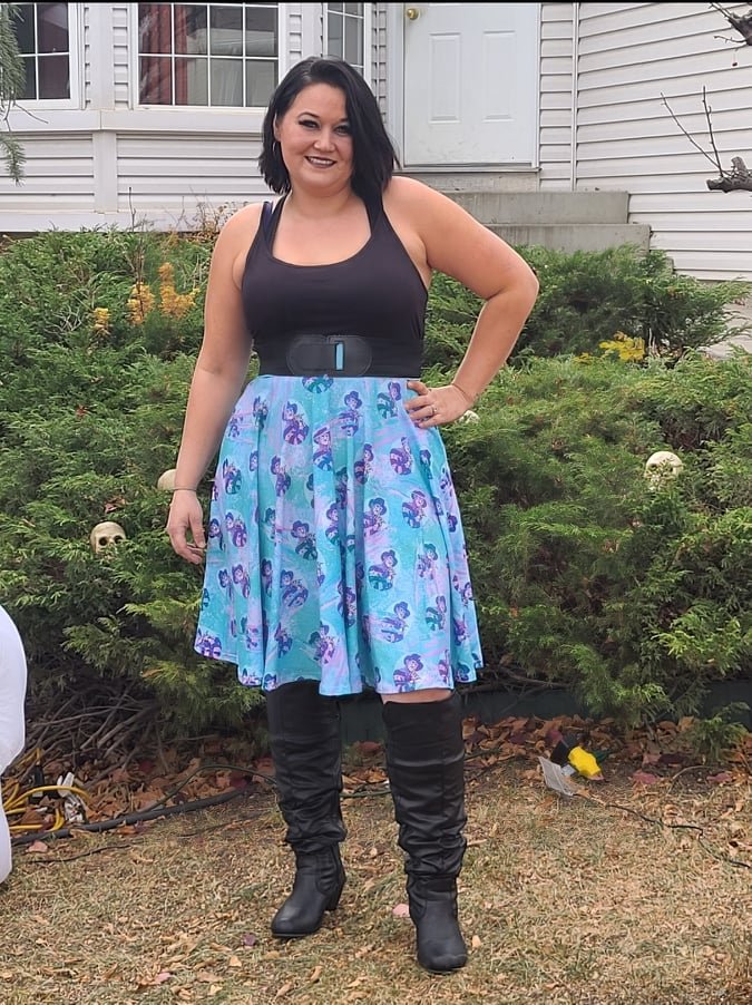 SWING SKIRT RUN- FLORAL FLAMINGO - Like A Duchess
