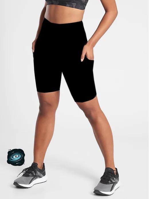 CONCEAL CARRY RUN- SOLID BLACK BIKER SHORTS - Like A Duchess