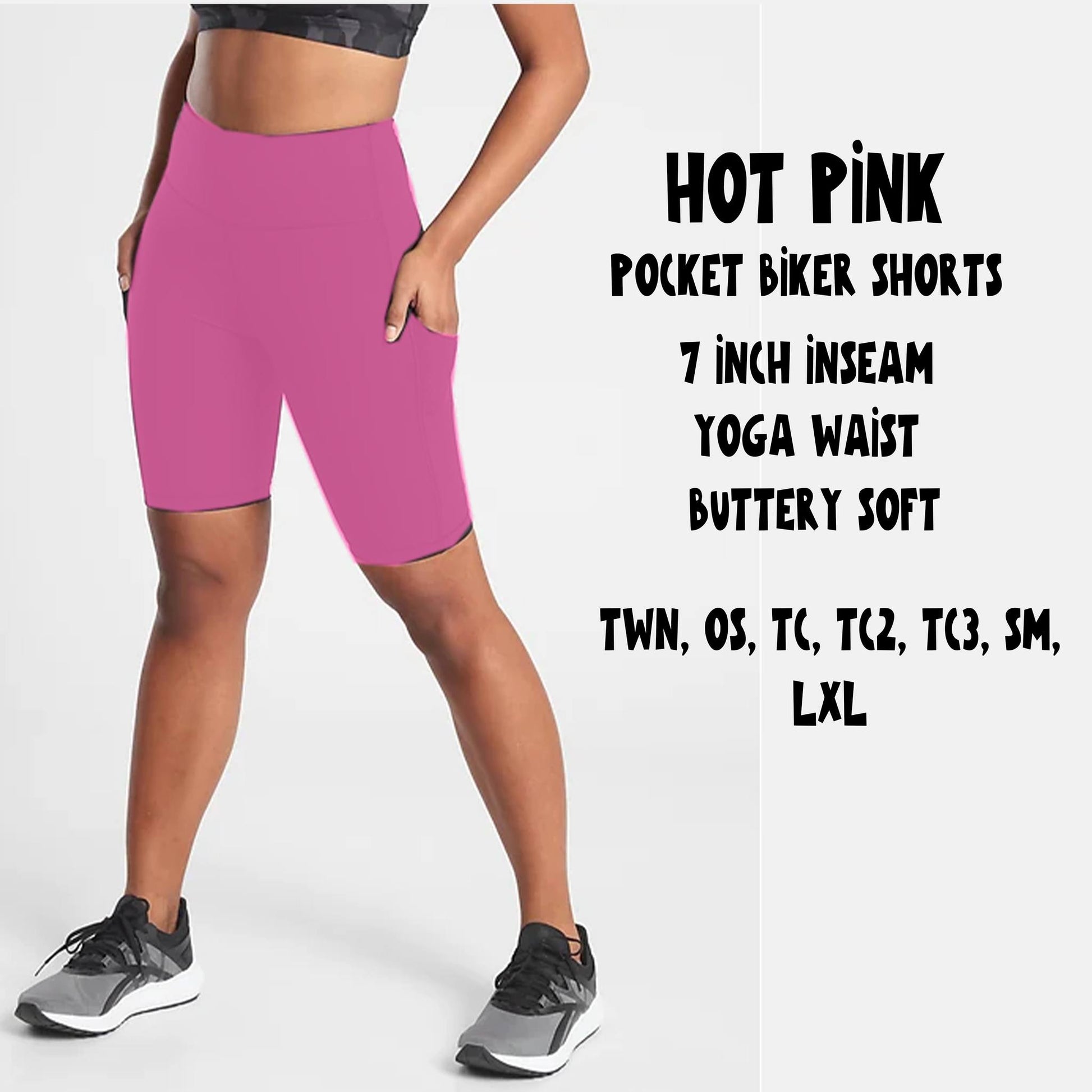POCKET BIKER SHORTS-HOT PINK - Like A Duchess
