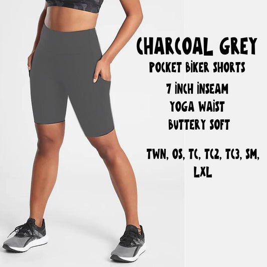POCKET BIKER SHORTS-CHARCOAL GREY - Like A Duchess