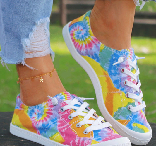 SUMMER SNEAKER - RAINBOW TIE DYE - Like A Duchess