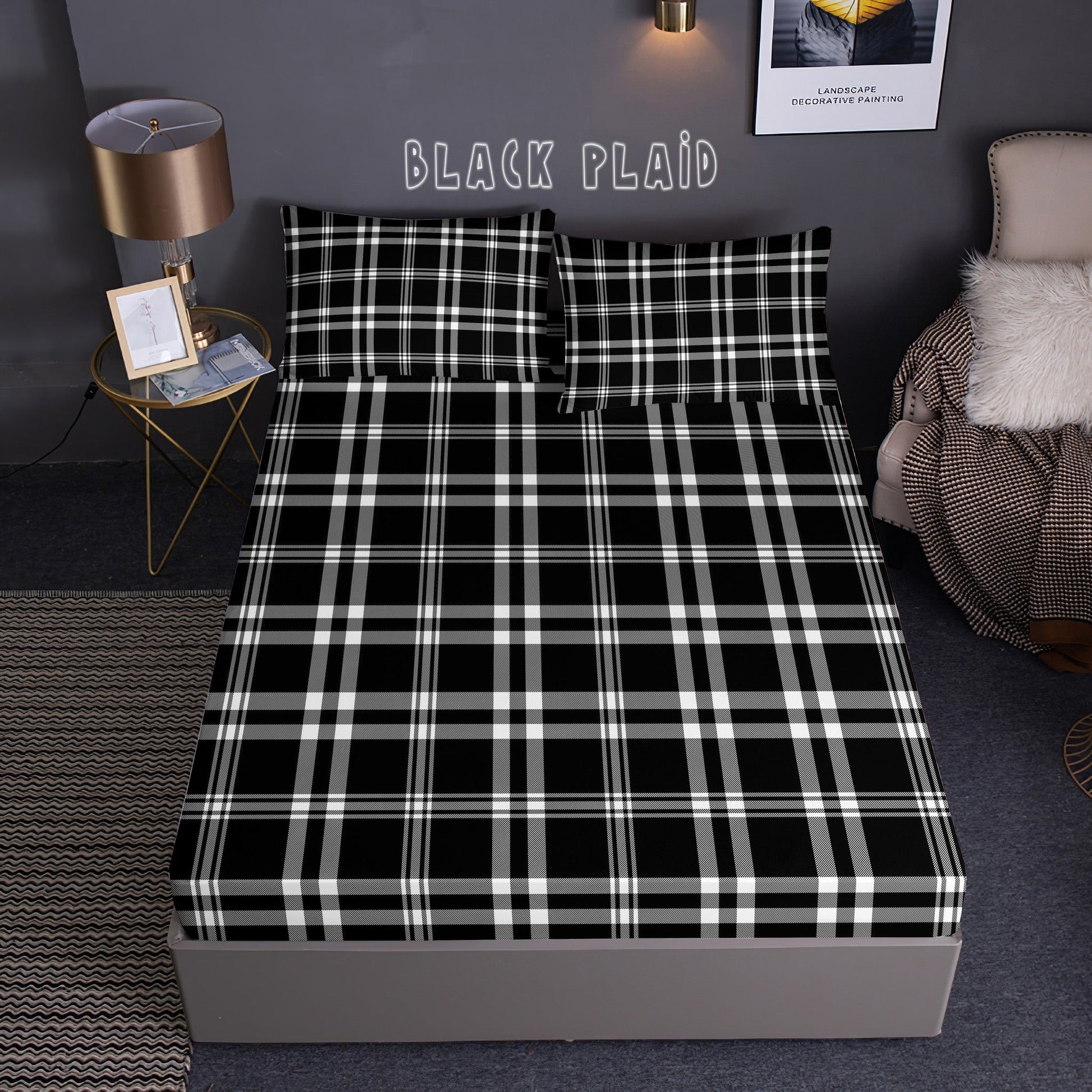 SHEET SET RUN- BLACK PLAID - Like A Duchess