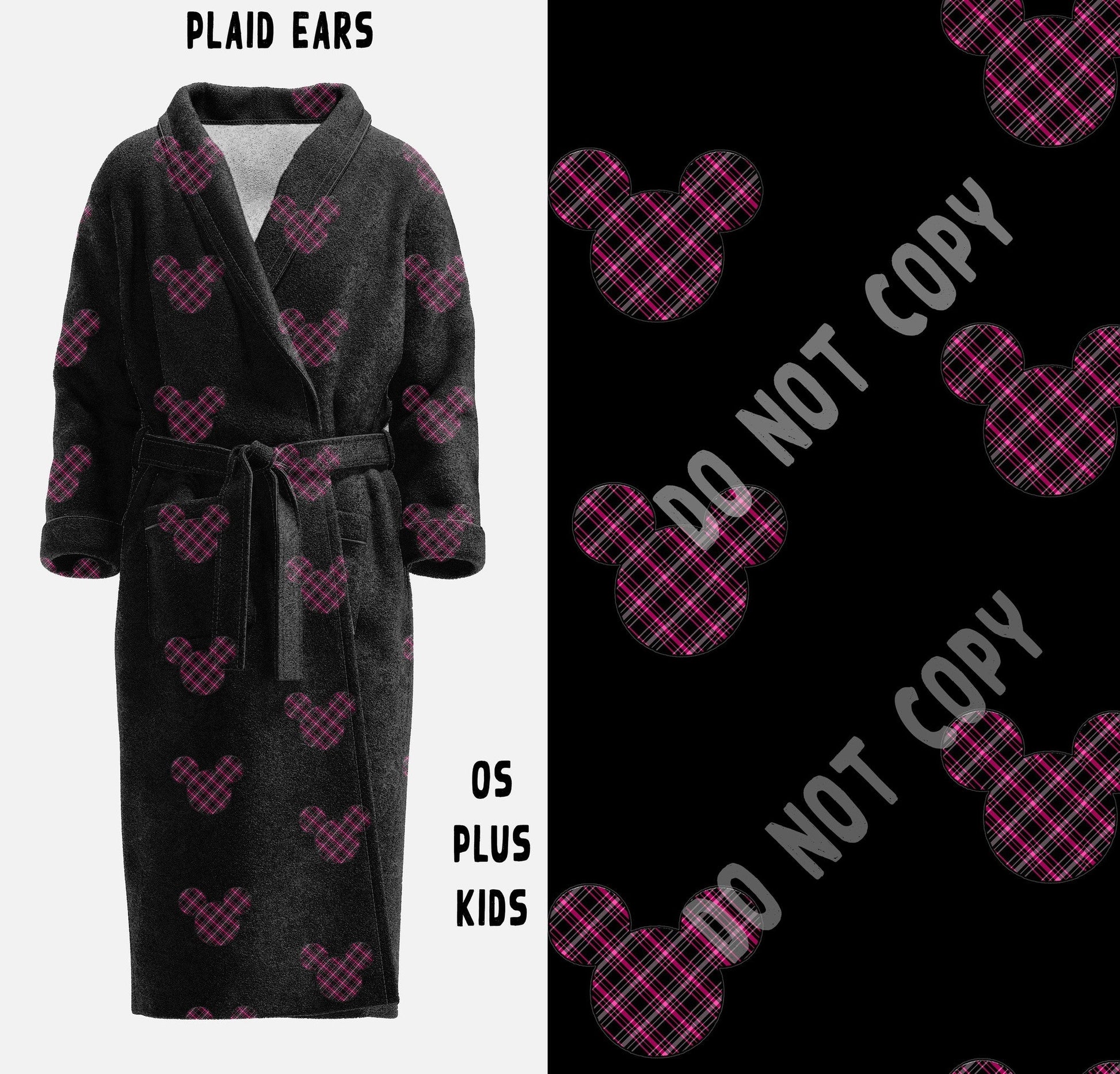 HOUSE ROBES- PLAID EARS - KIDS S (SIZE 6-8) - Like A Duchess