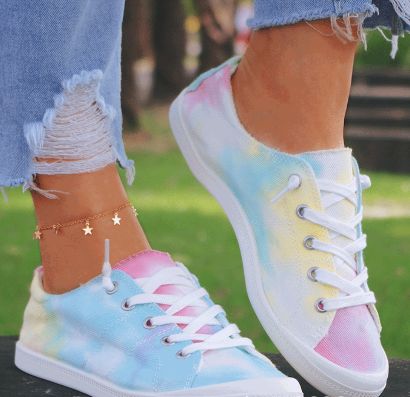 SUMMER SNEAKER - PASTEL TIE DYE - Like A Duchess