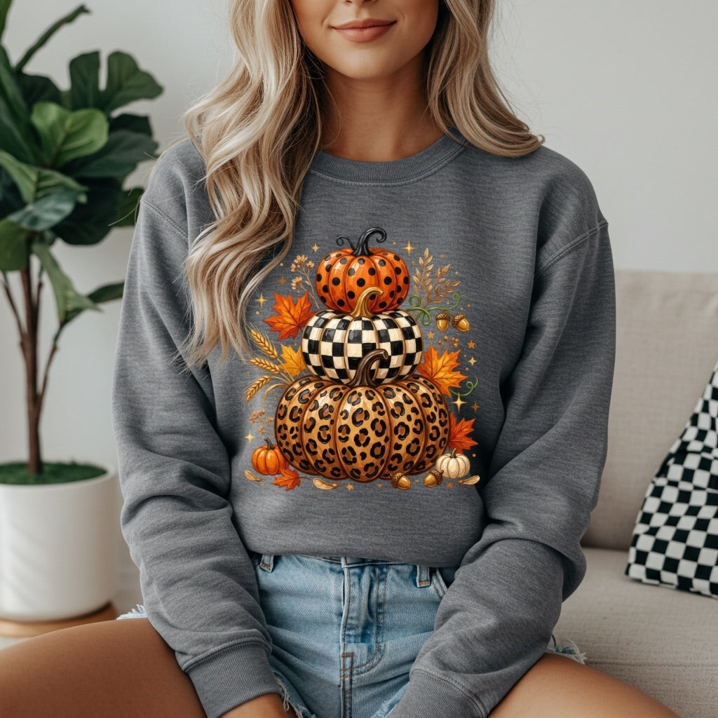 Fall Pumpkin Trio Sweatshirt - Like A Duchess