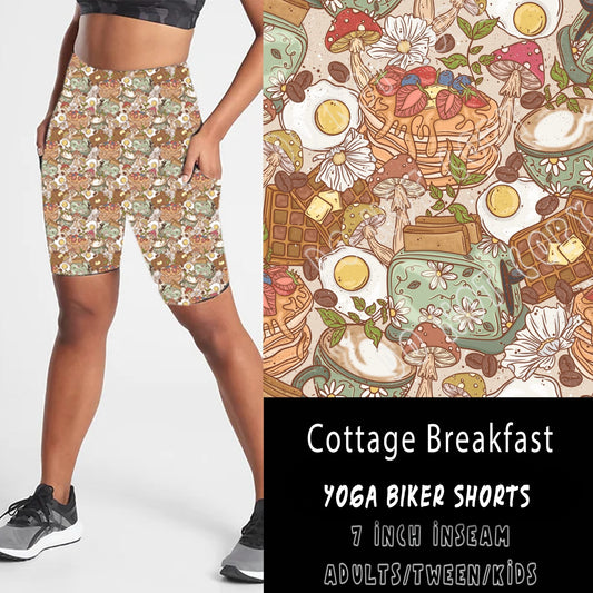 COTTAGE CORE 2 - BREAKFAST- POCKET BIKER SHORTS - Like A Duchess