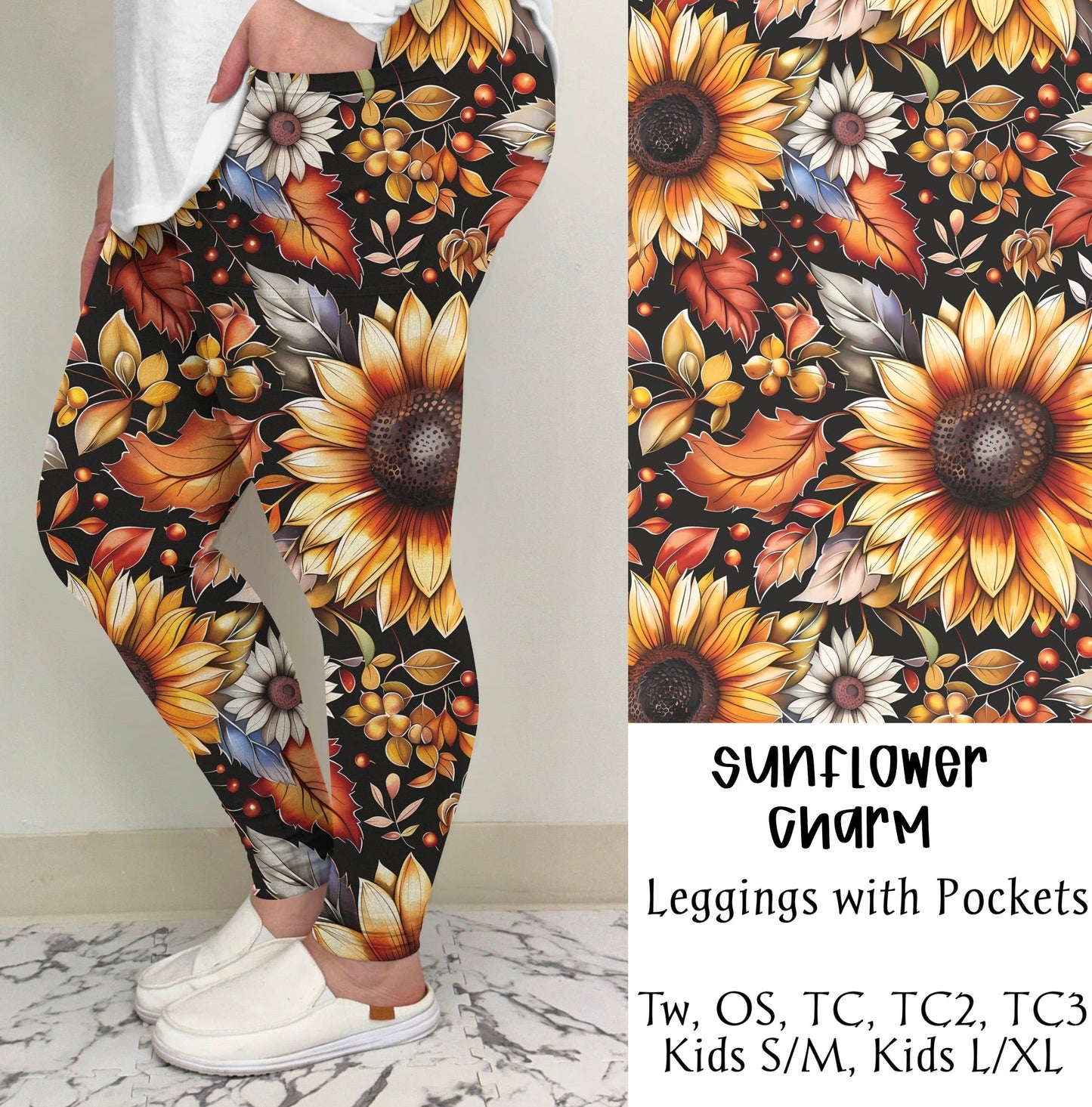 Sunflower Charm Leggings/Joggers | Run ends 6/30 | ETA 42 Days - Like A Duchess
