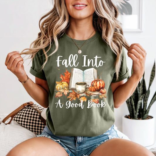 Fall Into A Good Book Tshirt - Like A Duchess