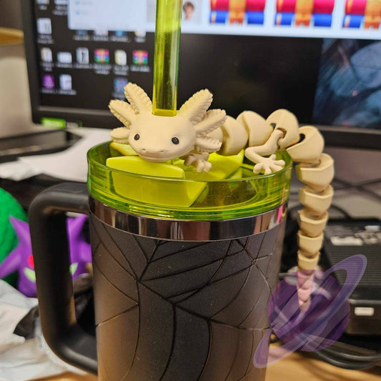 Axolotl- 3D PRINTED STRAW BUDDY - Like A Duchess