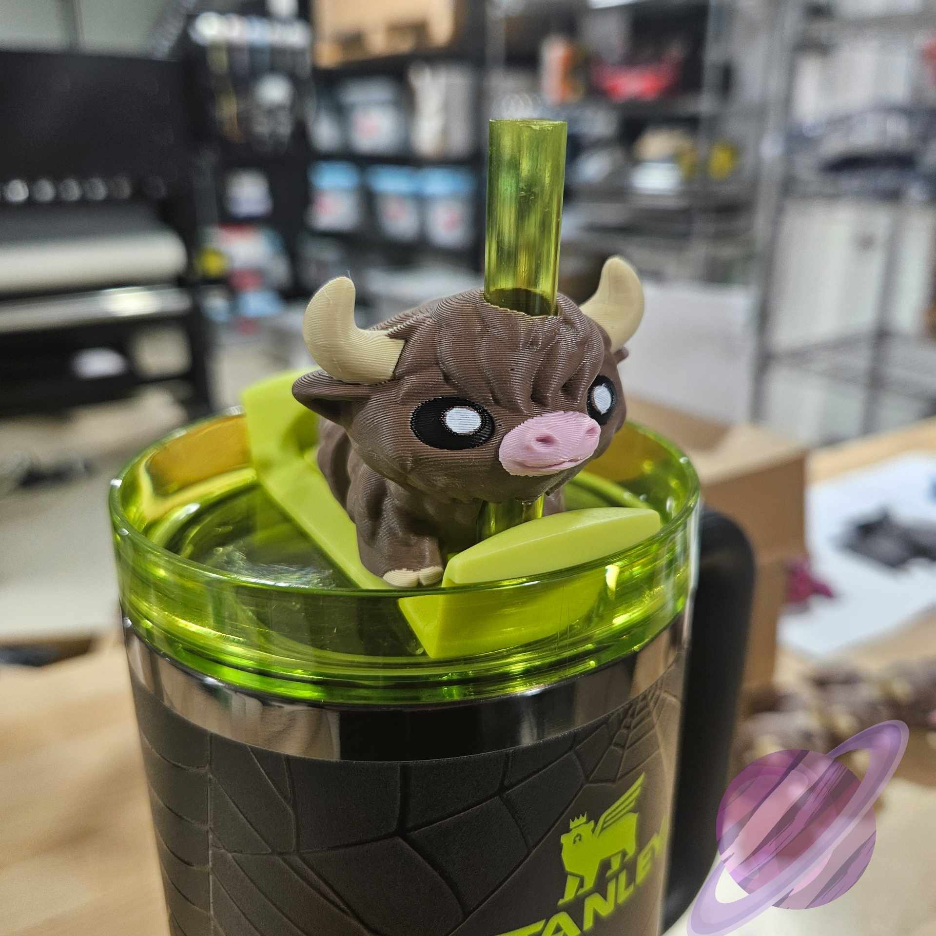 HIGHLAND COW-3D PRINTED STRAW BUDDY - Like A Duchess
