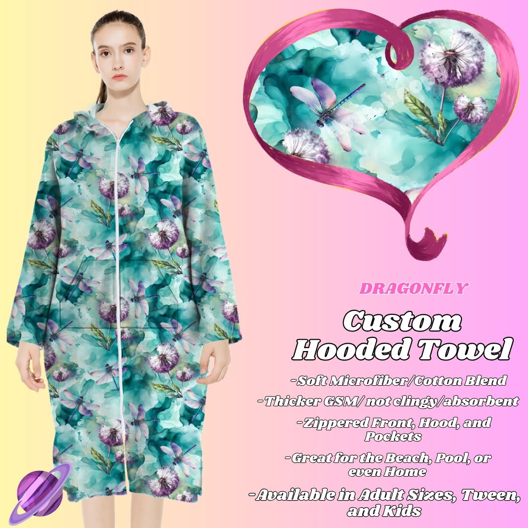 DRAGONFLY- HOODED TOWEL - Like A Duchess