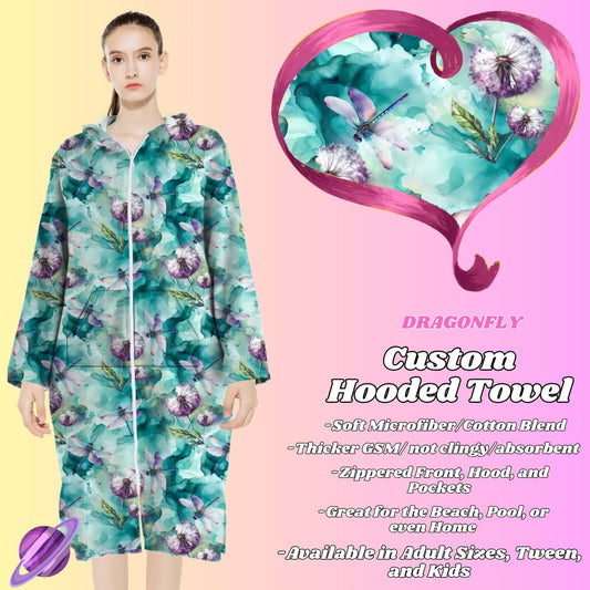 DRAGONFLY- HOODED TOWEL - Like A Duchess