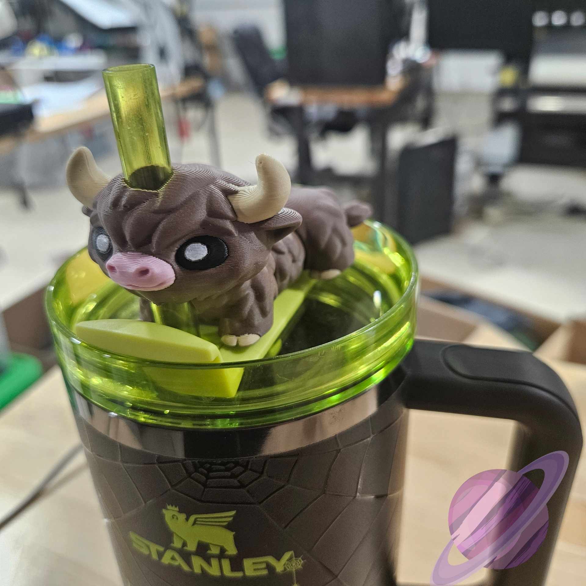 HIGHLAND COW-3D PRINTED STRAW BUDDY - Like A Duchess