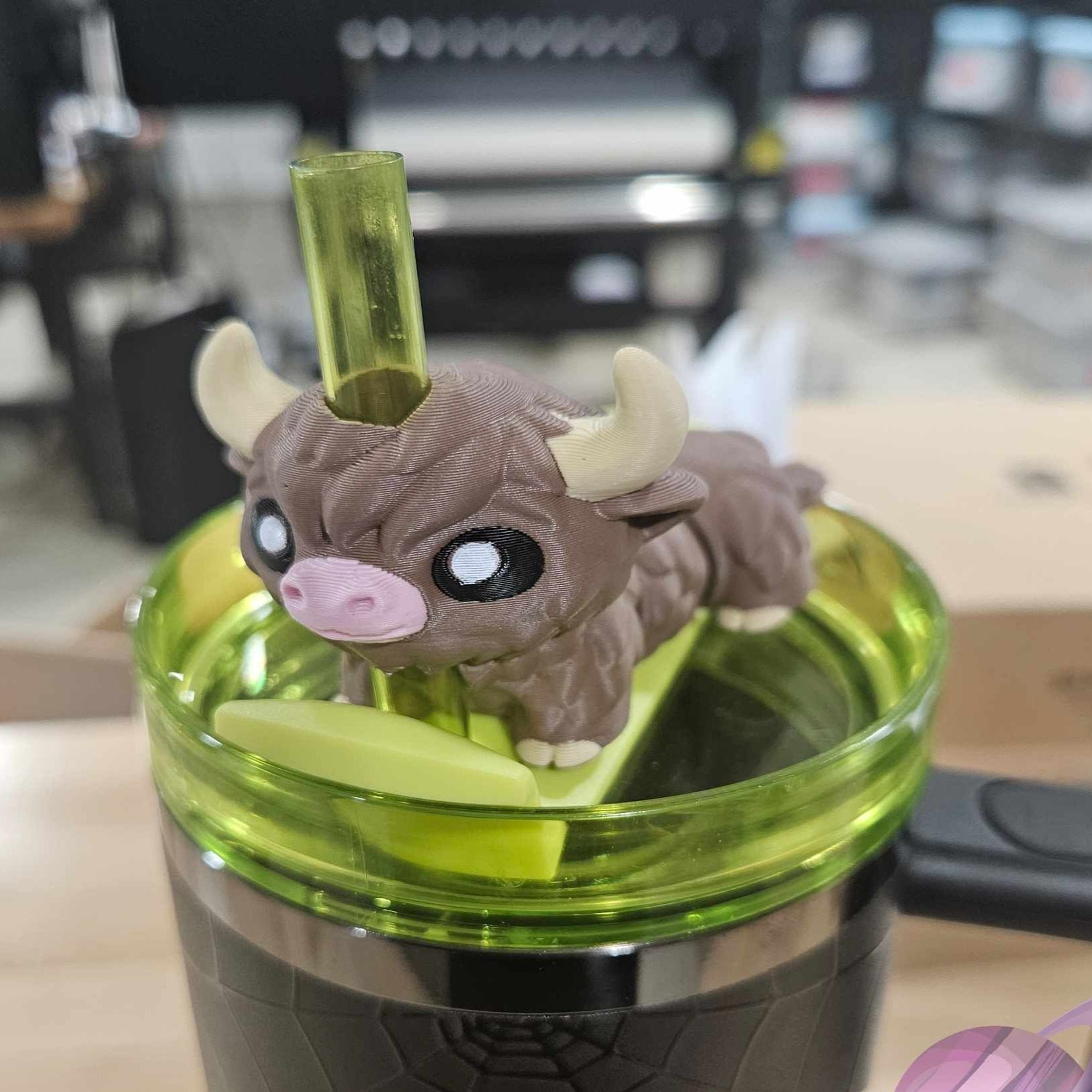 HIGHLAND COW-3D PRINTED STRAW BUDDY - Like A Duchess