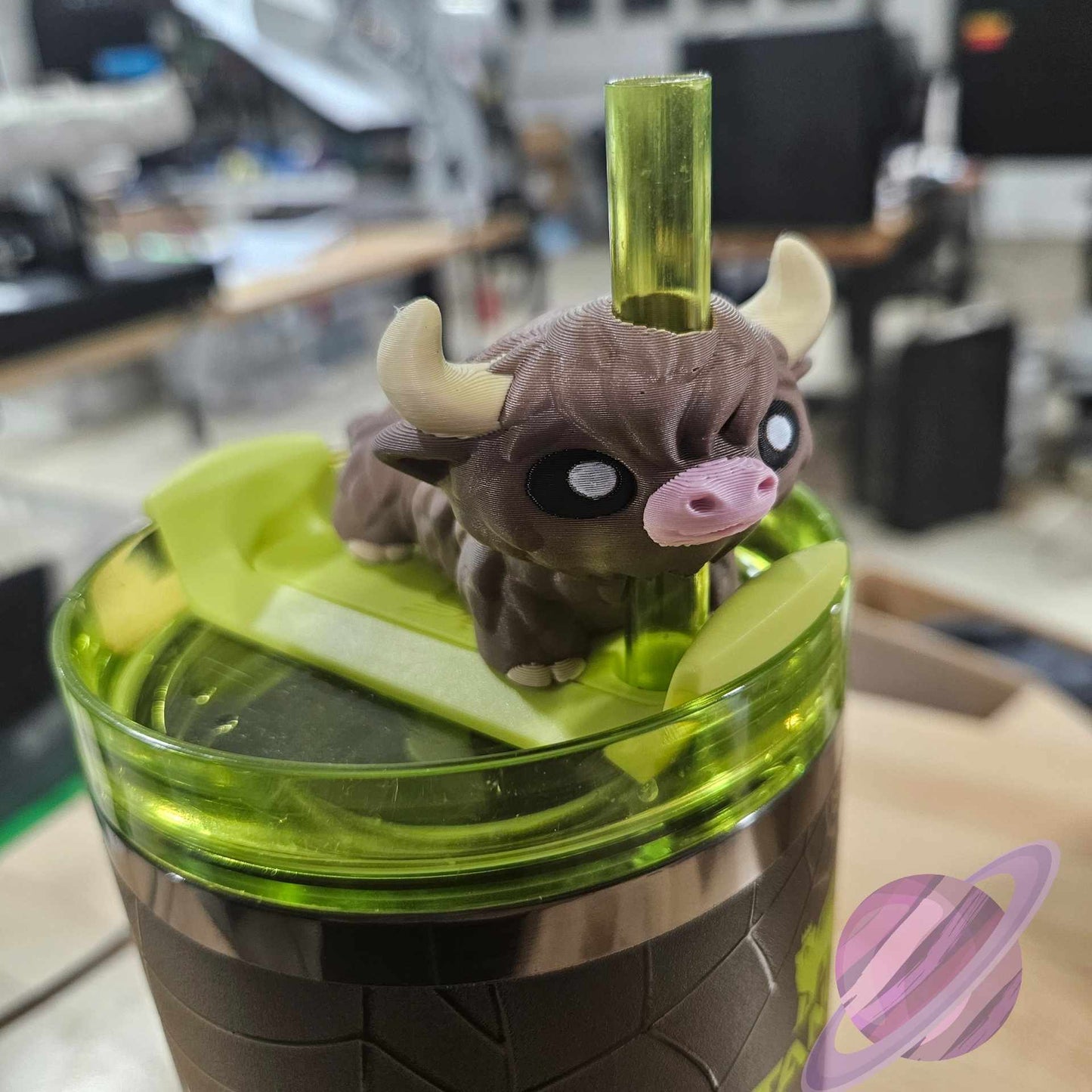 HIGHLAND COW-3D PRINTED STRAW BUDDY - Like A Duchess