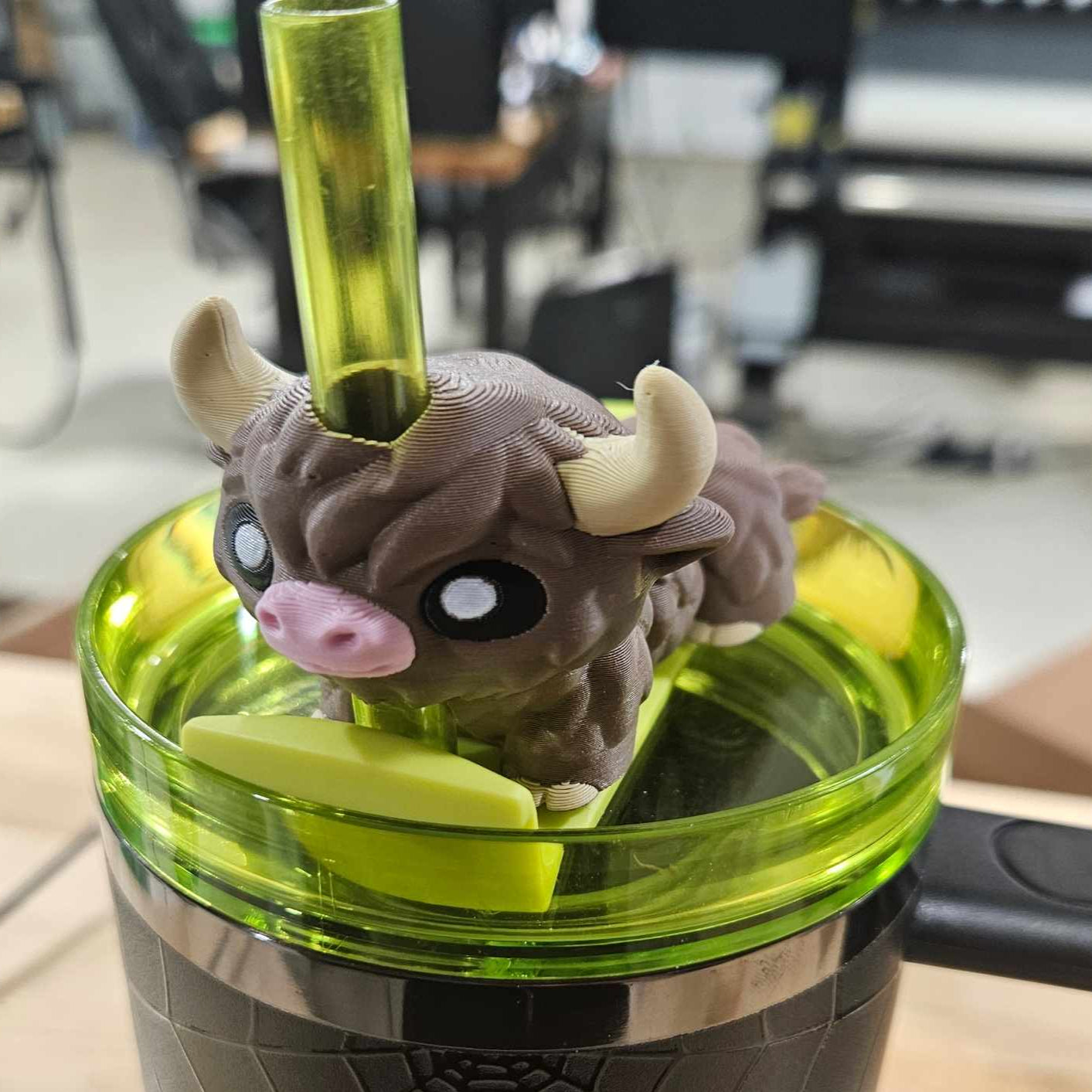 HIGHLAND COW-3D PRINTED STRAW BUDDY - Like A Duchess