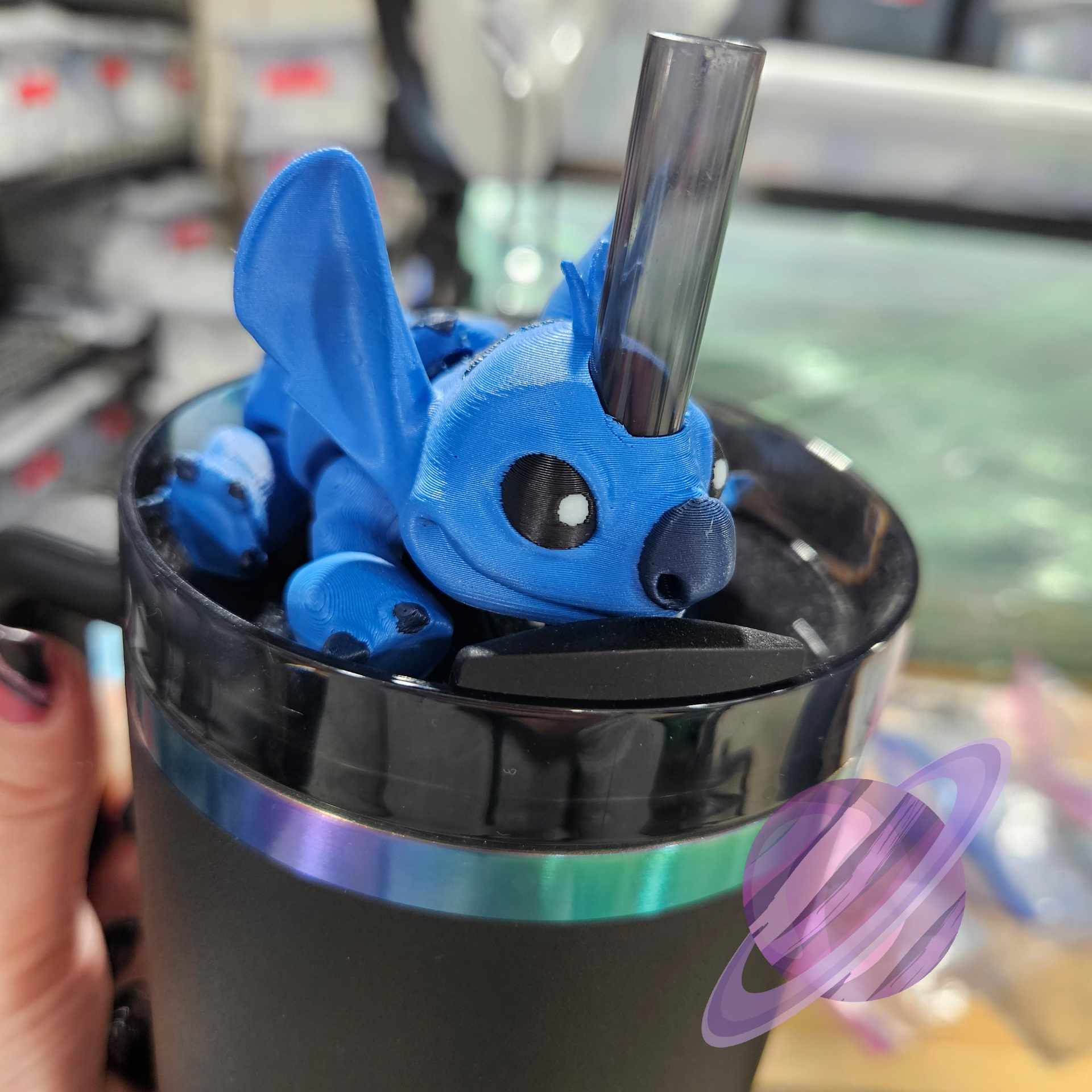 BLUE ALIEN-3D PRINTED STRAW BUDDY - Like A Duchess