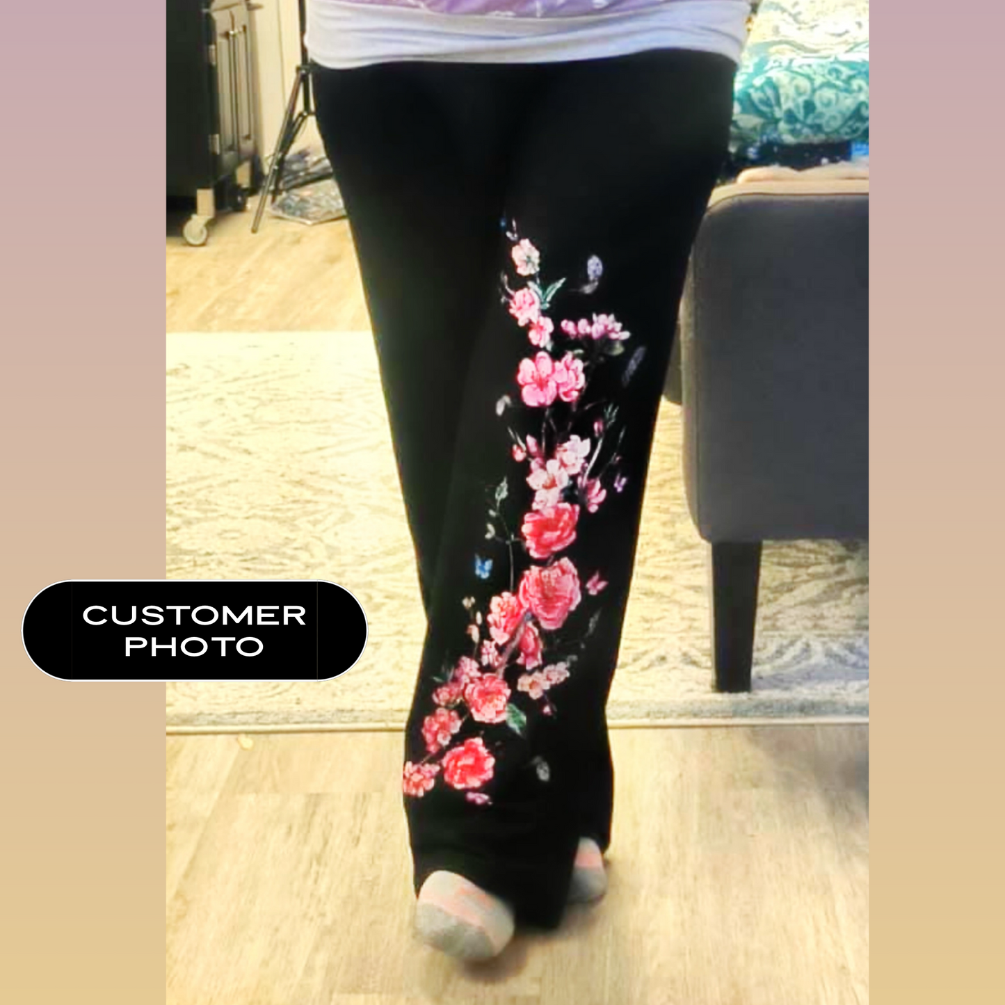 Burgundy Anemone - Lounge Pants - Like A Duchess