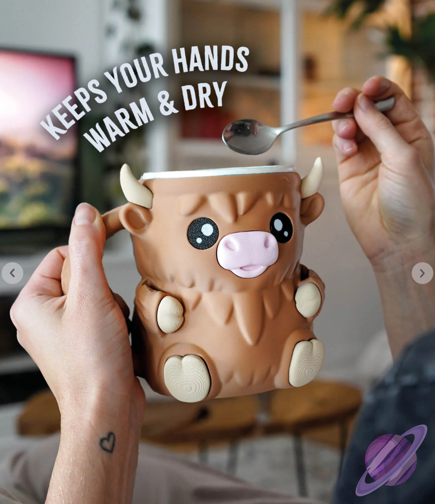 HIGHLAND COW- 3D PRINTED ICE CREAM PINT HOLDER - Like A Duchess