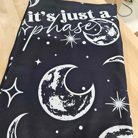 JUST A PHASE- SOFT BLACK FLEECE THROW BLANKET - Like A Duchess