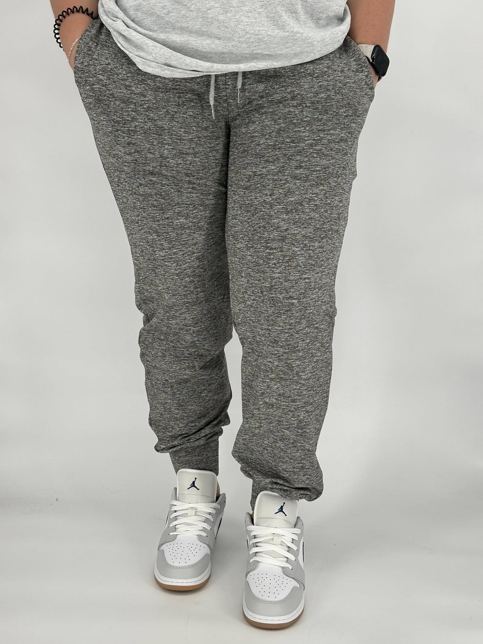 Grey Heathered Fleece Joggers - Like A Duchess