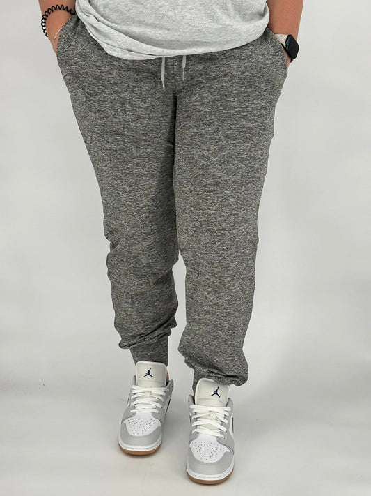 Grey Heathered Fleece Joggers - Like A Duchess