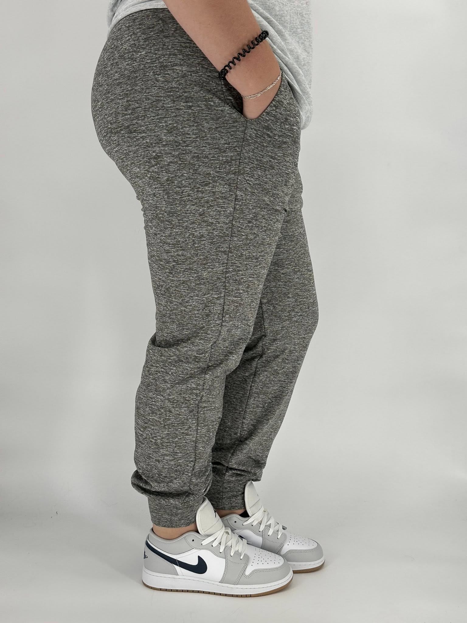 Grey Heathered Fleece Joggers - Like A Duchess