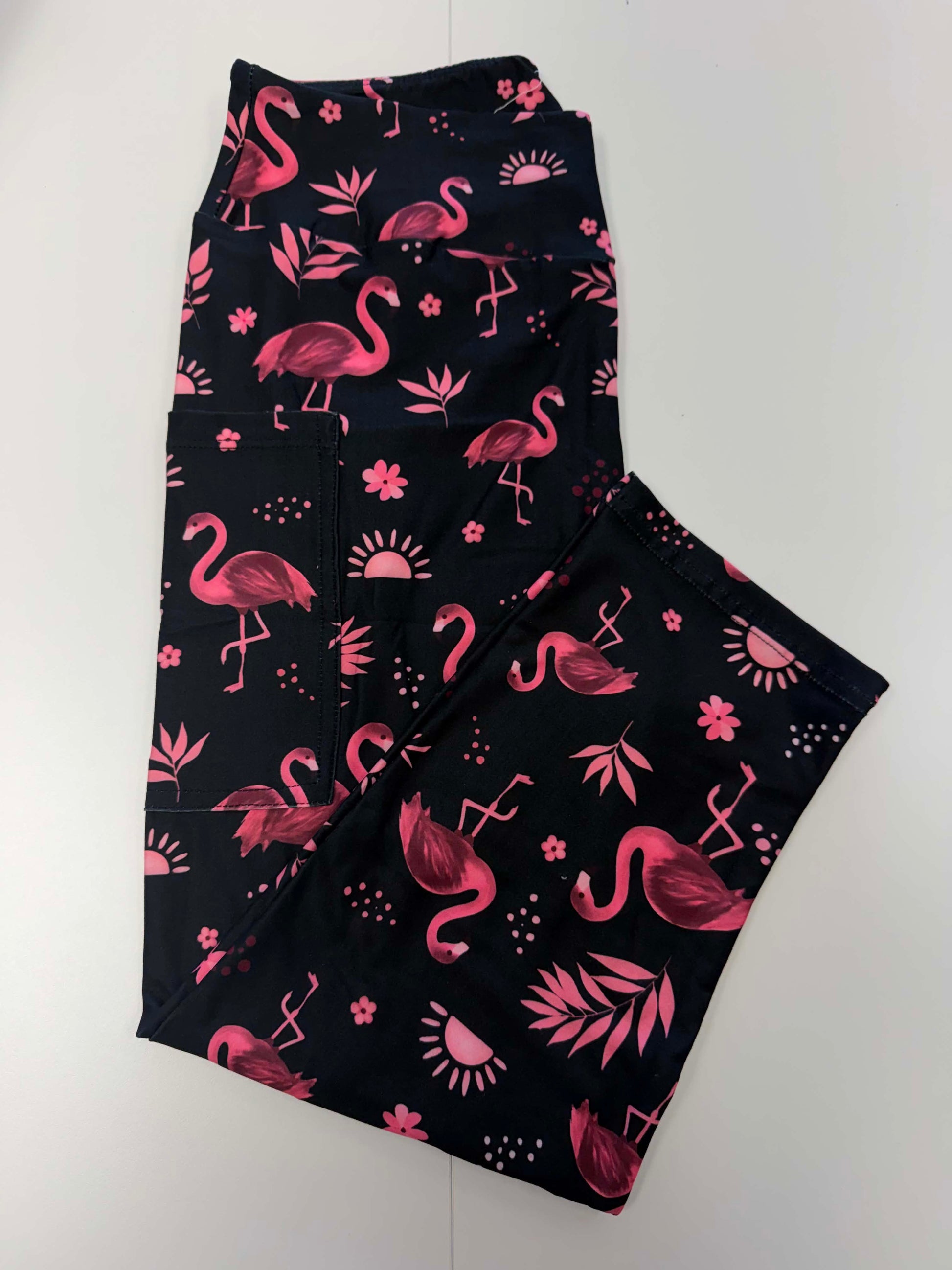 Summer Flamingo Capri w/ Pockets *RTS - Like A Duchess