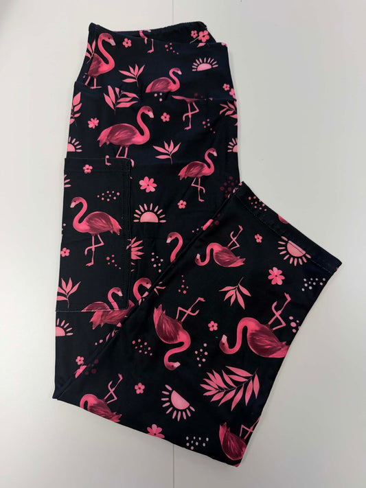 Summer Flamingo Capri w/ Pockets *RTS - Like A Duchess