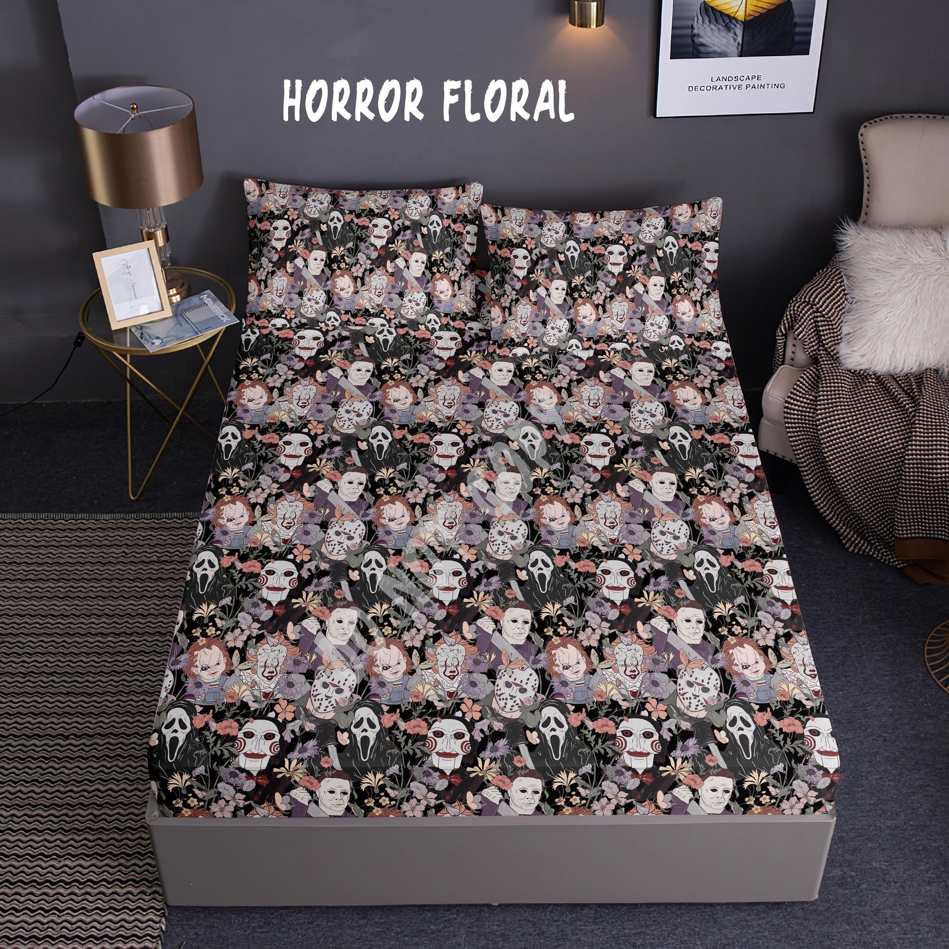 SHEET SET -HORROR FLORAL - Like A Duchess