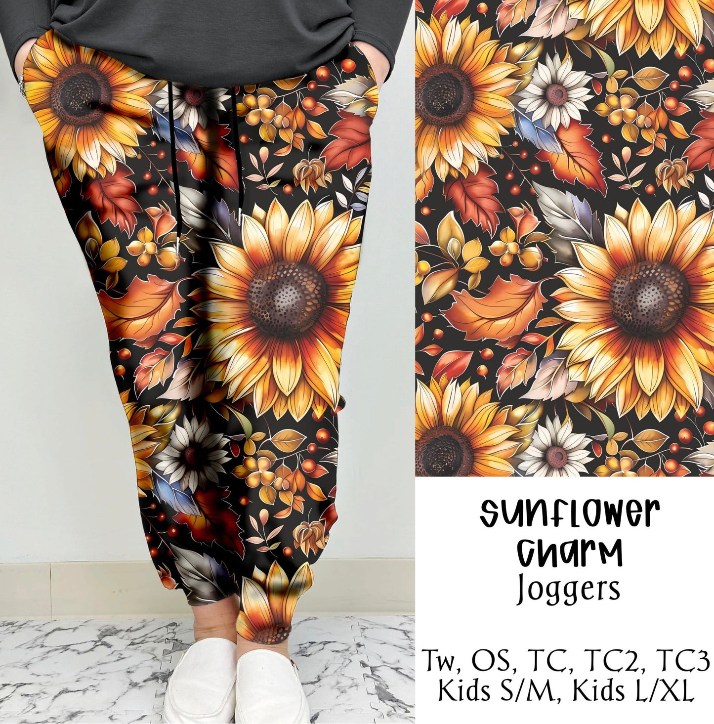 Sunflower Charm Leggings/Joggers | Run ends 6/30 | ETA 42 Days - Like A Duchess