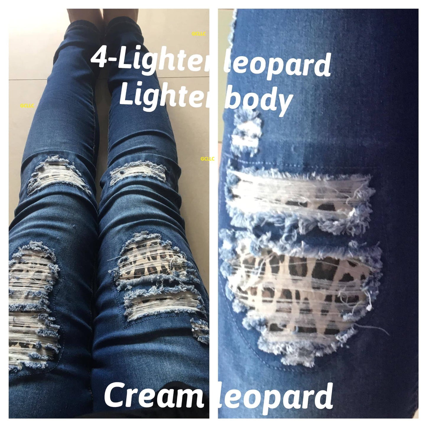 DISTRESSED STRETCH PATCH DENIM