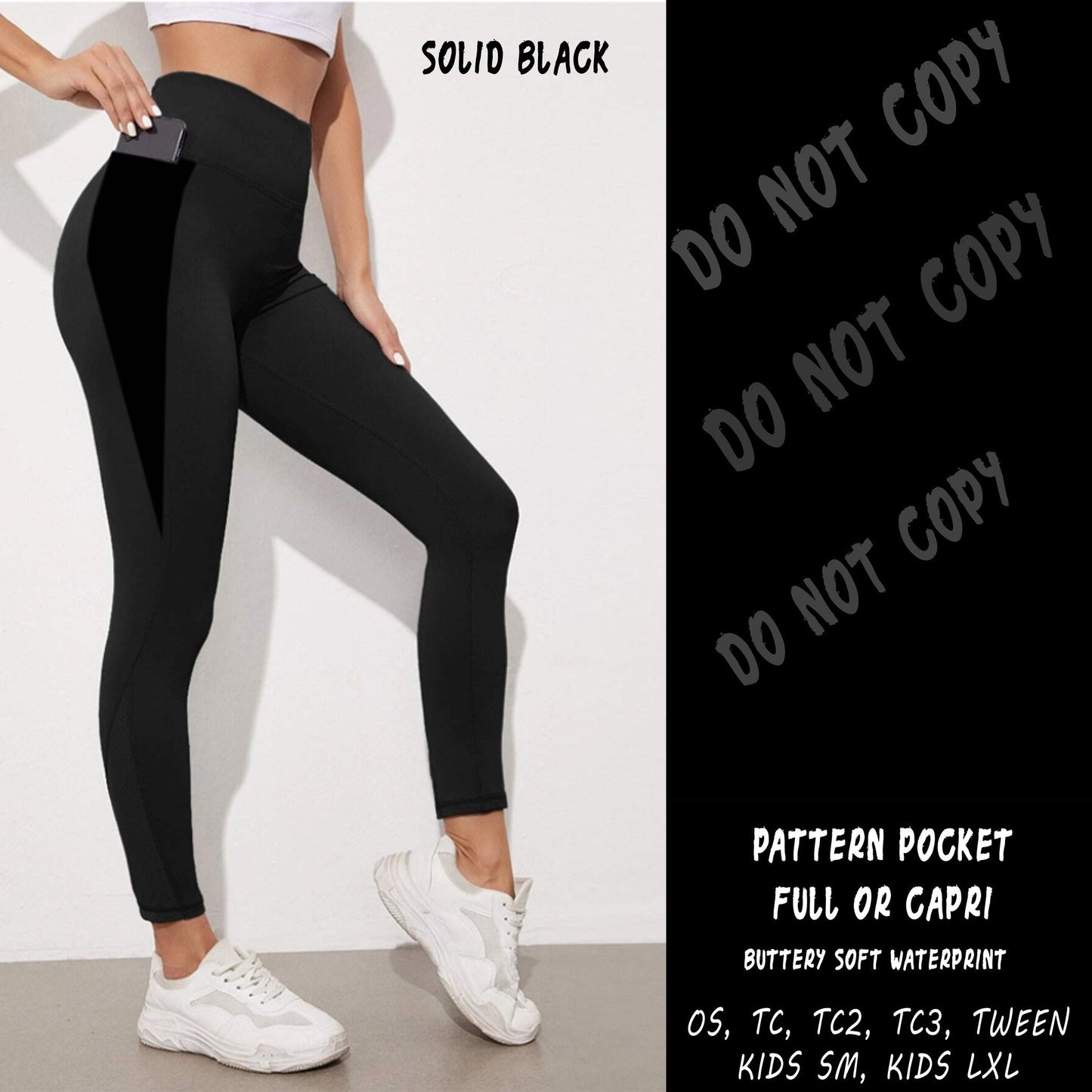 PPO SOLID BLACK CAPRI